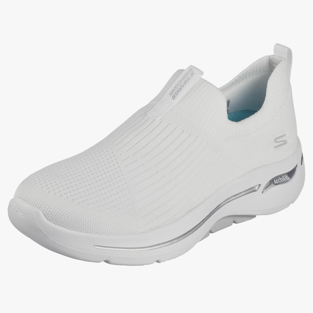 Skechers Women's White Slip-On Athletic Sneakers
